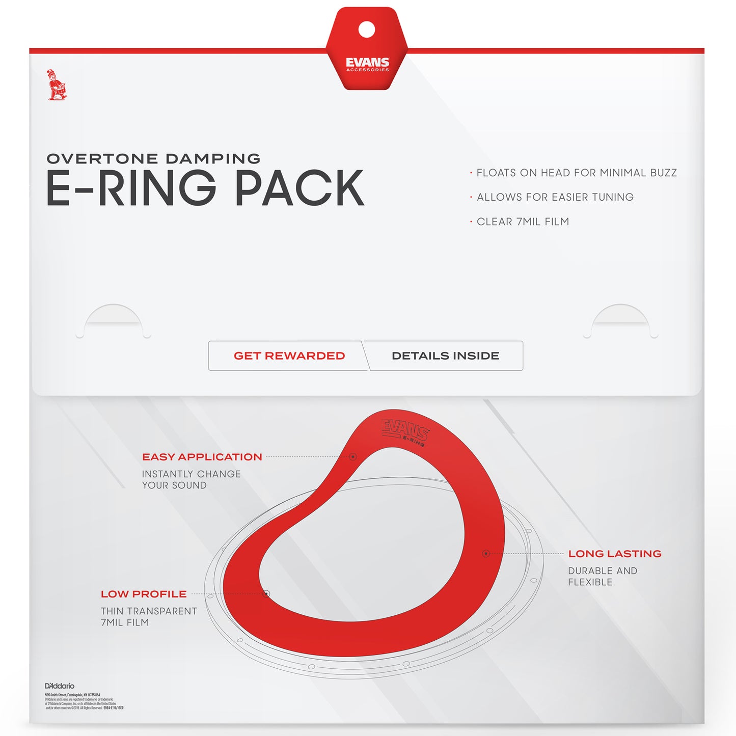 Evans ER-STANDARD E-Ring Standard pack 12",13",14",16"