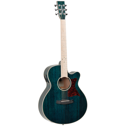 Tanglewood TW4BLA Super Folk with Tanglewood Premium Plus EQ System, All Mahogany - Aqua Blonde Gloss western guitar