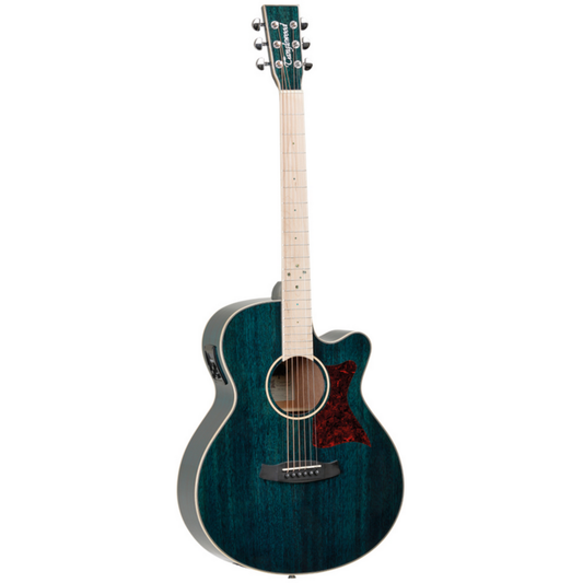 Tanglewood TW4BLA Super Folk with Tanglewood Premium Plus EQ System, All Mahogany - Aqua Blonde Gloss western guitar