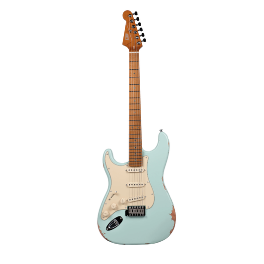 HENRY’S LH Destiny II Aged ST-2N Fatal - Surf Green Aged inkl. gigbag - venstrehånds