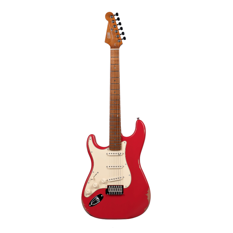 HENRY’S LH Destiny II Aged ST-2N Felicity - Red aged inkl. gigbag - venstrehånds