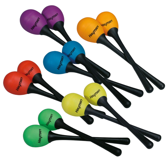 Hayman SE-3-PP shaker rhythm egg with handle, set of two (different weights)