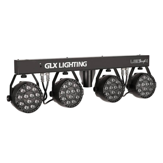 GLX Lighting gls-412, LED Stage 4 COMPACT", LED light bar. 4x12 LEDs 48W - including stand!