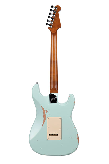 HENRY’S LH Destiny II Aged ST-2N Fatal - Surf Green Aged inkl. gigbag - venstrehånds