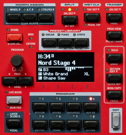 Nord STAGE 4, 73 weighted Triple Sensor keybed