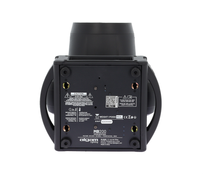 Algam Lighting MB200 LED Beam Moving Head (200W + RGB 31 LEDs Ring) incl. accessories