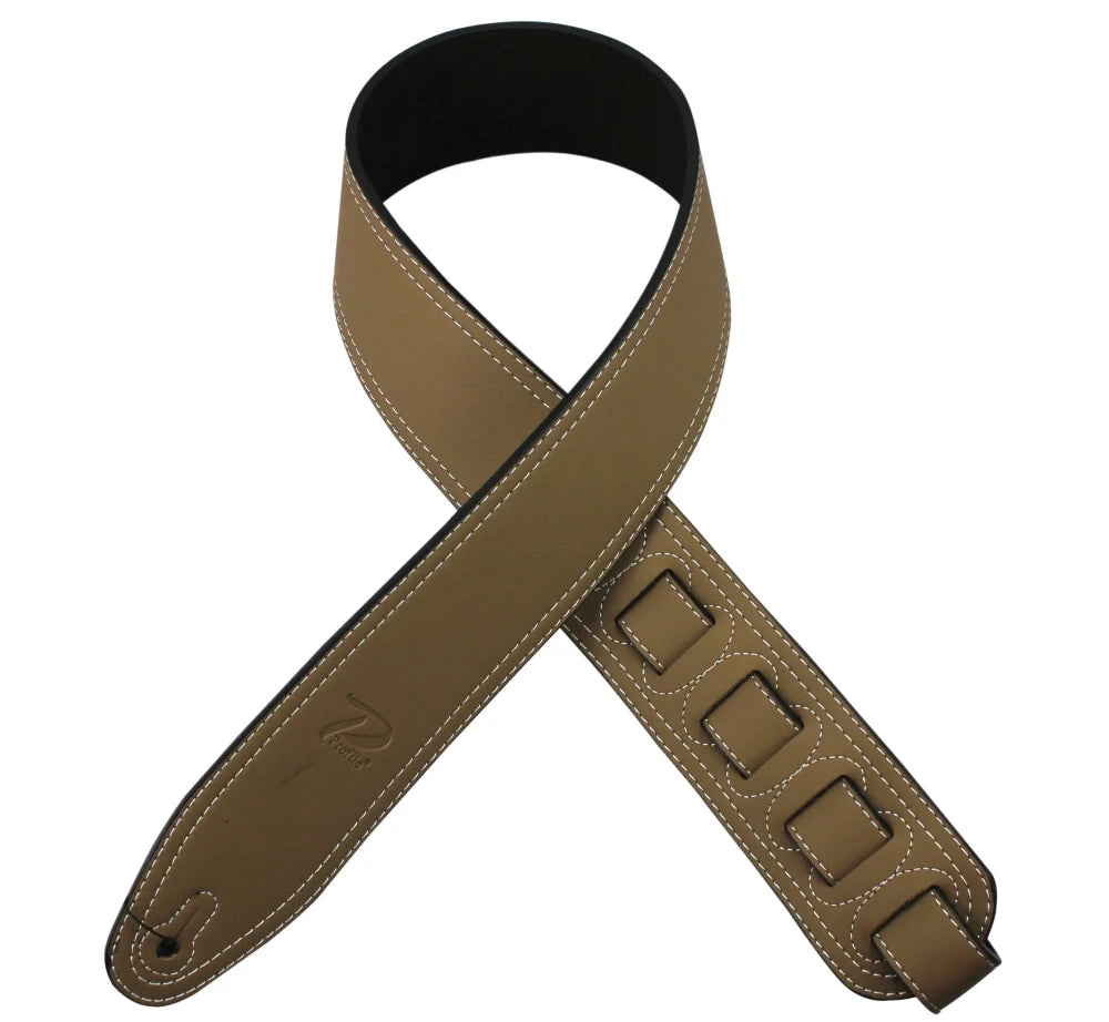 Profile STB-MN03 klassisk læderrem, beige
