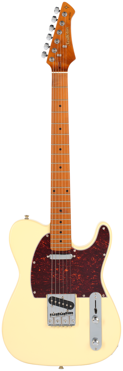 Tanglewood Northstar NS2VW Single Cutaway, Tele Caster model, Vintage White