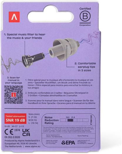 Alpine Party Plug transparent earplugs 2025 edition