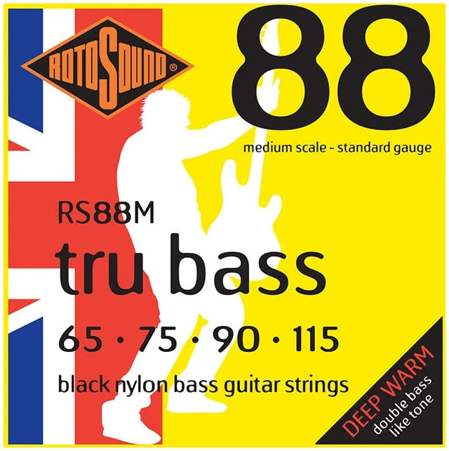 Rotosound RS88M Blk. Nylon Flatw, Med 65-115