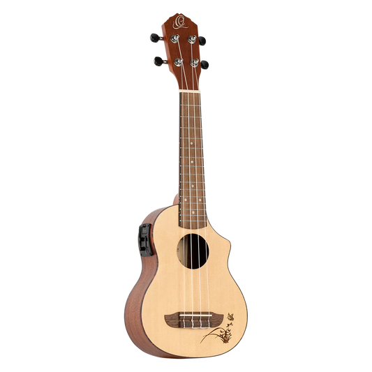 Ortega RU5CE-SO Sopran ukulele med mik.