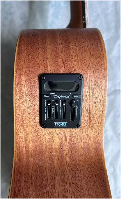Tanglewood TRGT4CE Roadster GT Super Folk Cutaway SSP akustisk western guitar inkl. case, tuner & strenge