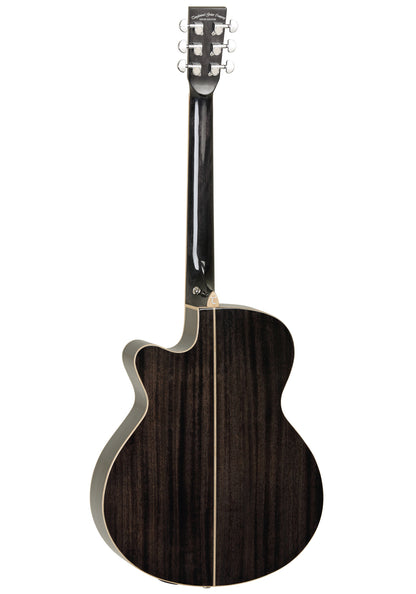 Tanglewood TW4CEBS Super Folk  akustisk guitar med Tanglewood Premium Plus EQ System, All Mahogany - Black Shadow Gloss