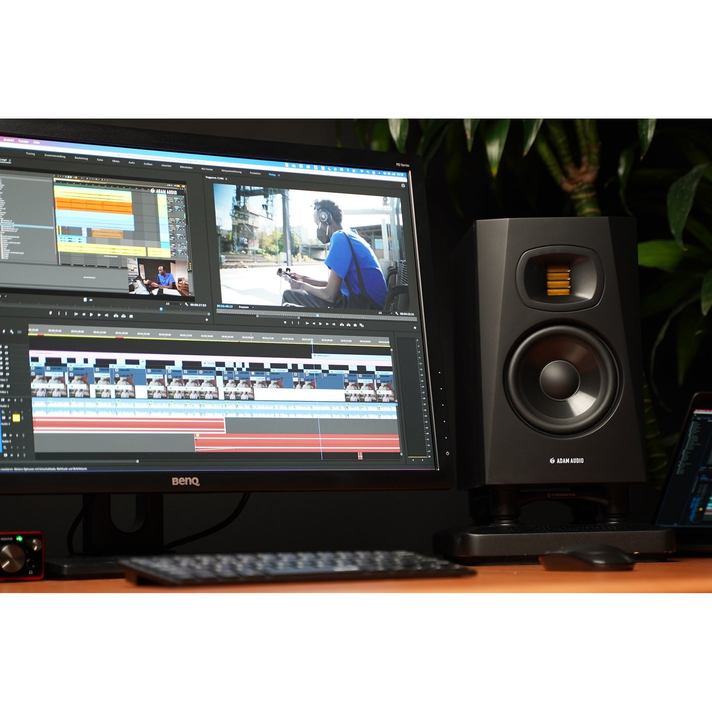 ADAM T5V active studio, 5" Woofer, 45-25000 Hz, Black 