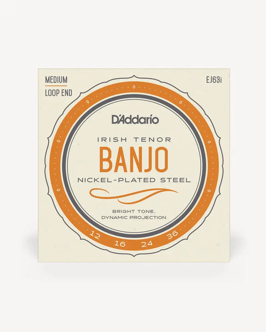 D'Addario EJ63i 4 strenget Tenor Banjo Strings, Nickel, 12-36