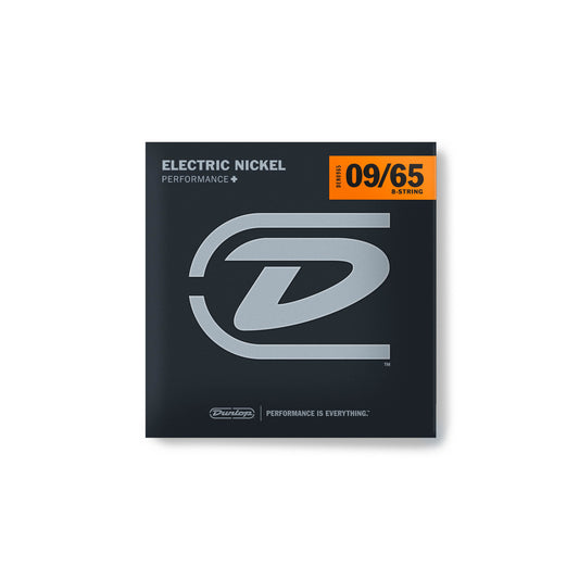 Jim dunlop DEN0965 8-String Performance+ Nickel Wound Electric Guitar Strings 9-65 - 8-string set