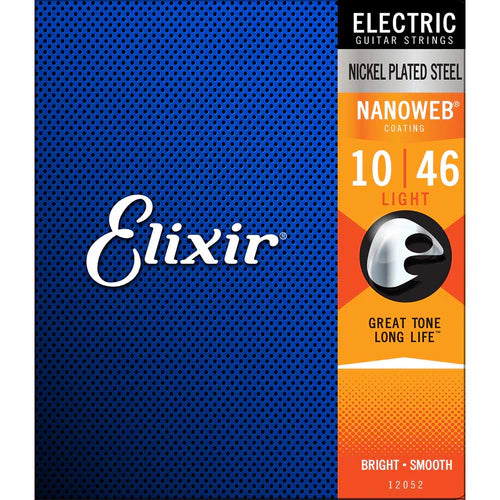 Elixir Nanoweb light electric guitar strings 10-46