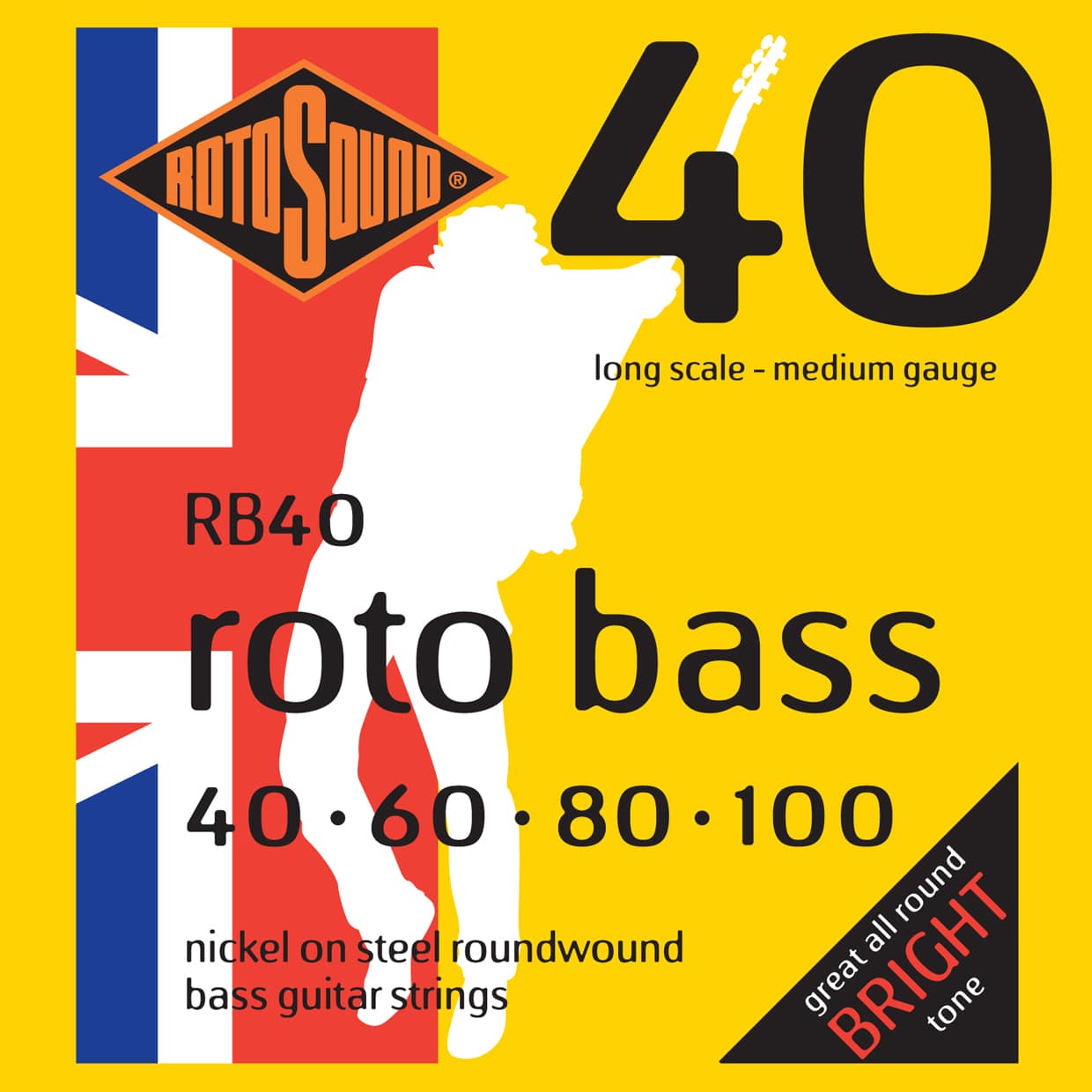 Rotosound RB40 Nickel 40-100 electric bass strings