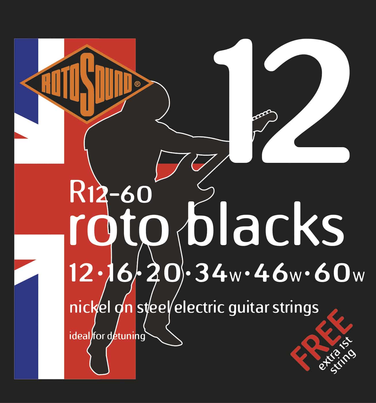 ROTOSOUND R12-60, 012 12-60 nickel on steel 