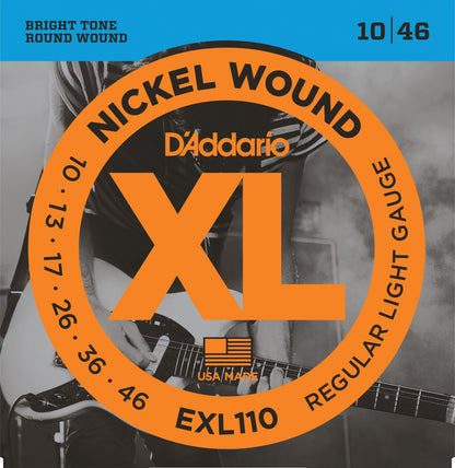 Daddario 10/46 EXL110 Nickel Wound Elguitar Strenge, Regular Light, 10-46