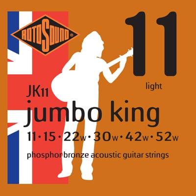 Rotosound 11-52, light Jumbo King JK11 Acoustic Guitar Strings