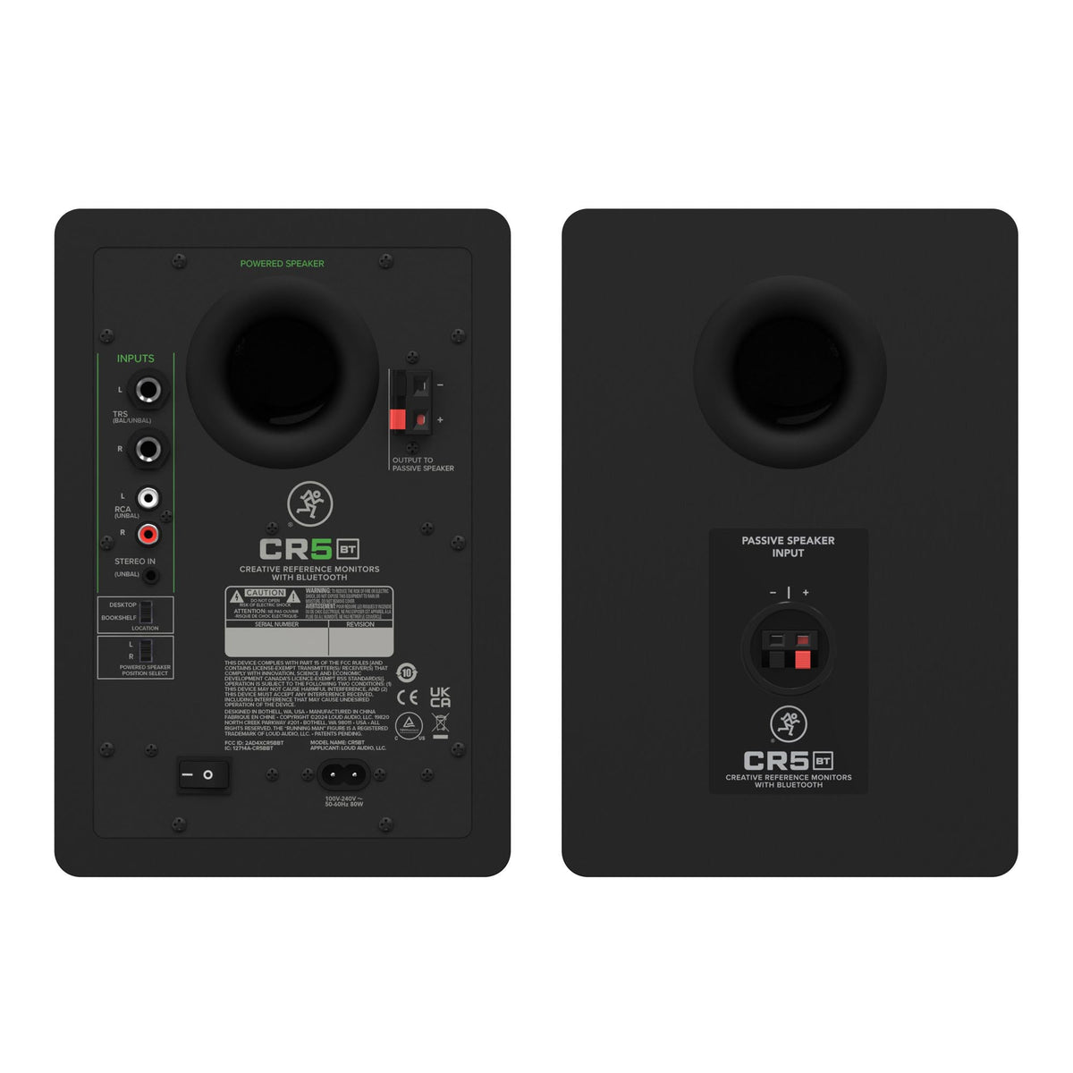 Mackie CR5BT 5.25 Powered Studio Monitors m/ Tone Control & Bluetooth®