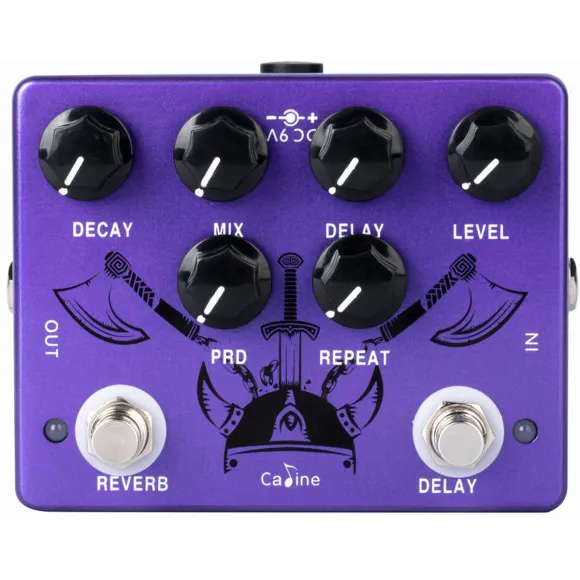 Caline CP-80 Purple Repeat, Reverb + Delay, guitar effekt pedal