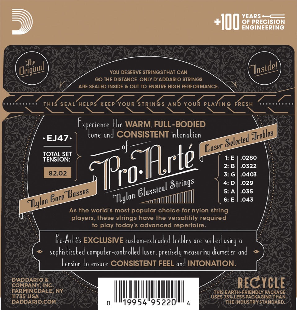 Daddario Pro Arte EJ47 bronze nylon 80/20