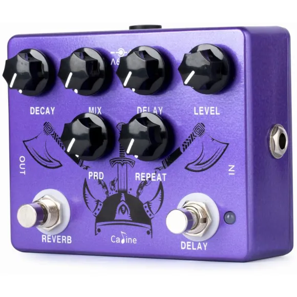 Caline CP-80 Purple Repeat, Reverb + Delay, guitar effekt pedal
