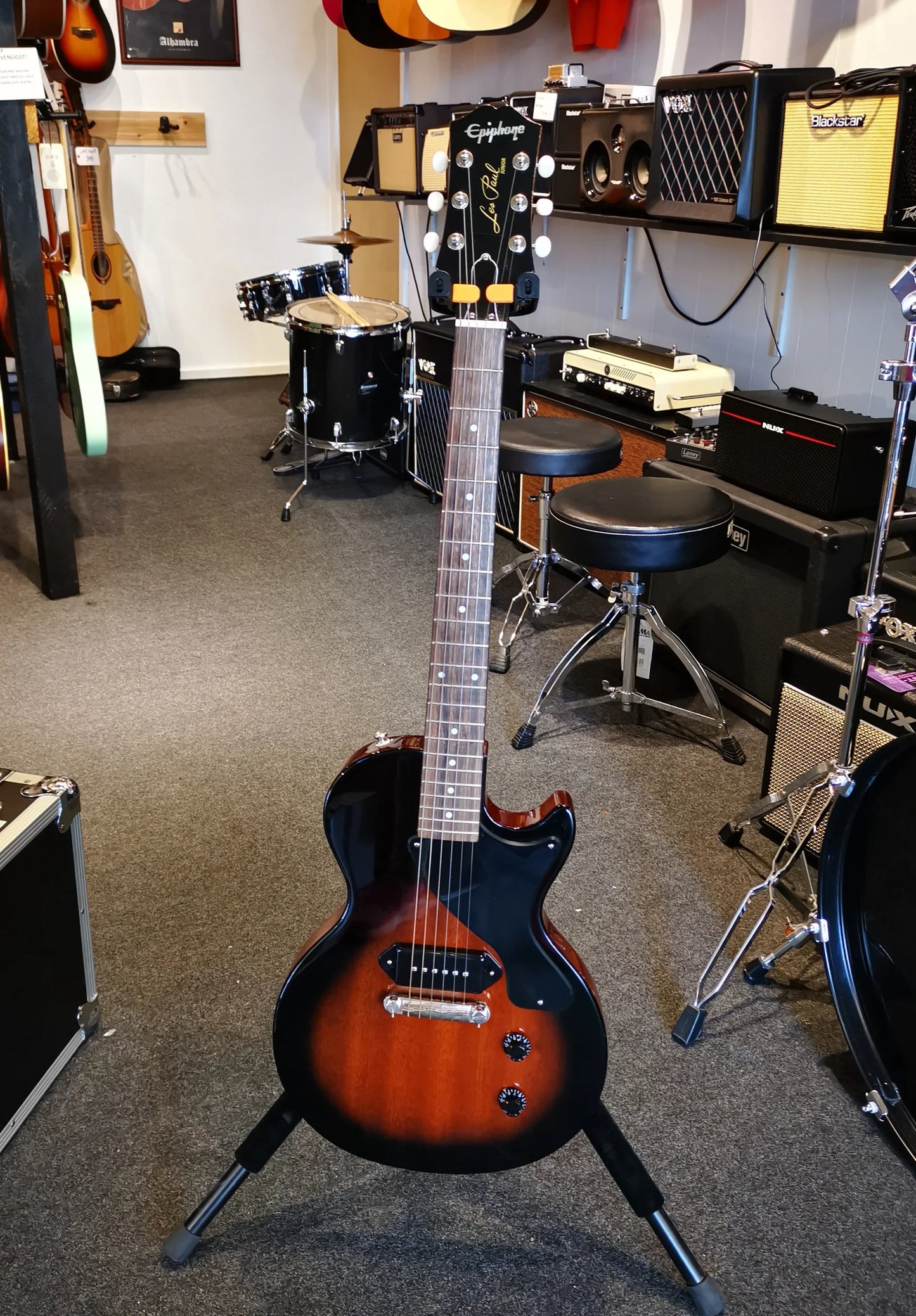 BRUGT: Epiphone Les Paul Junior, vintage sunburst, elguitar