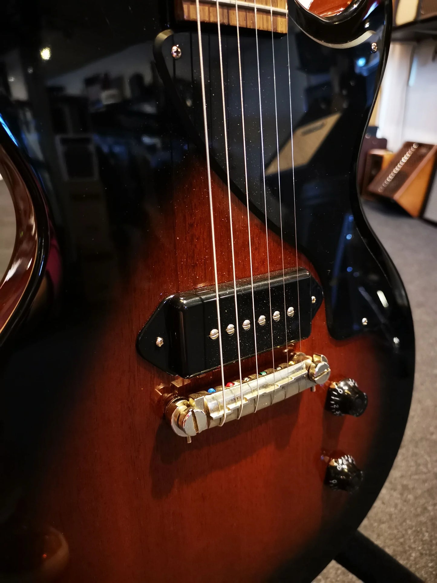 BRUGT: Epiphone Les Paul Junior, vintage sunburst, elguitar