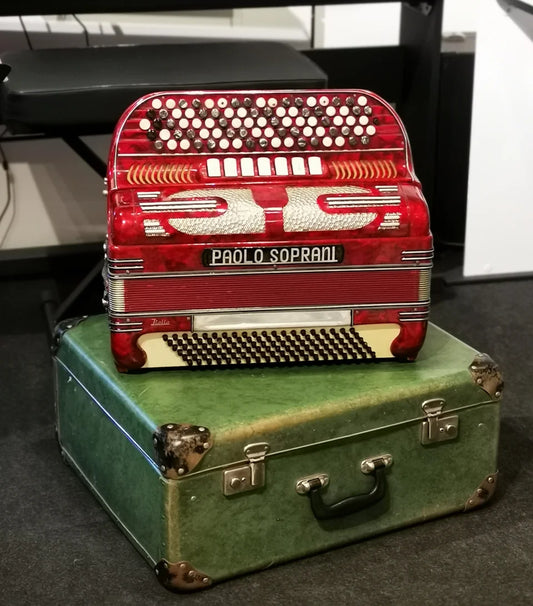USED ​​Paolo Soprani accordion (button) incl. case