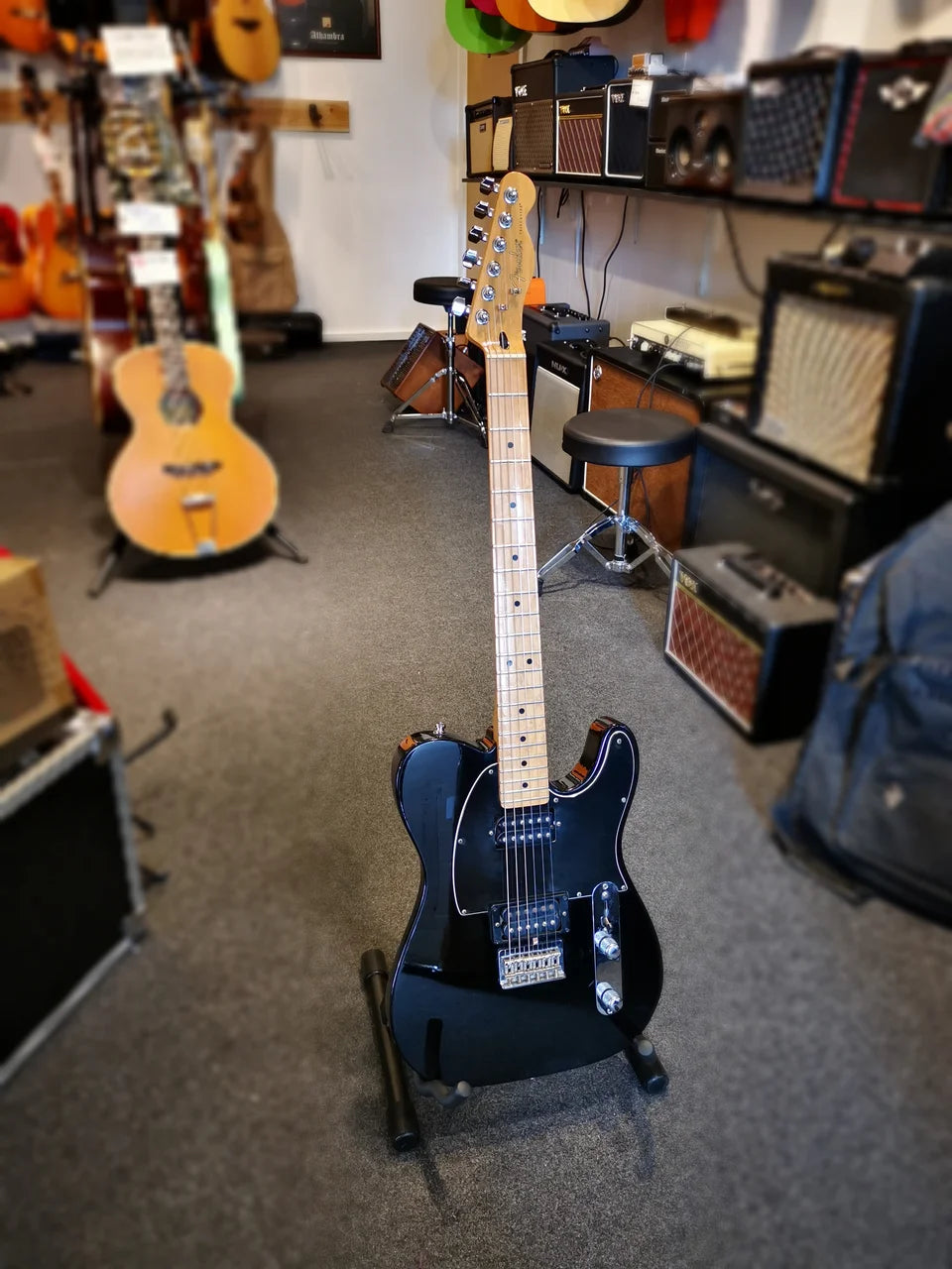 BRUGT: Fender Blacktop Tele HH MN BLK, 2010 Mexico, inkl. gigbag