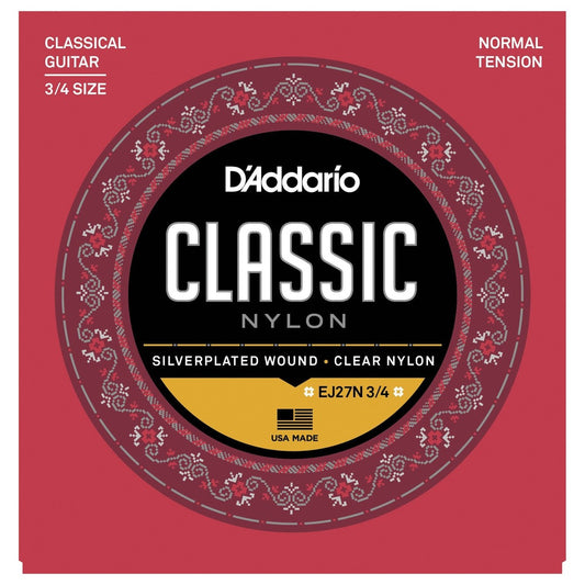 DAddario EJ27N 3/4 Student Nylon Fractional, Normal Tension