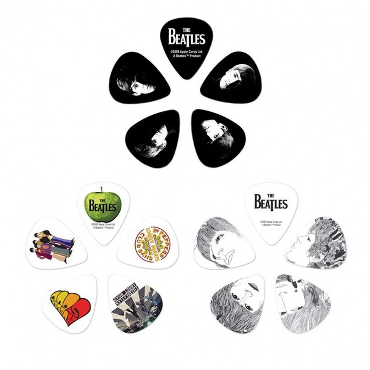Daddario 1CAB4-15BT2 Beatles Signature Guitar Pick Tin, Stripes - 15 styk