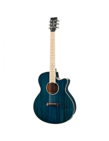 Tanglewood TW4BLA Super Folk with Tanglewood Premium Plus EQ System, All Mahogany - Aqua Blonde Gloss western guitar
