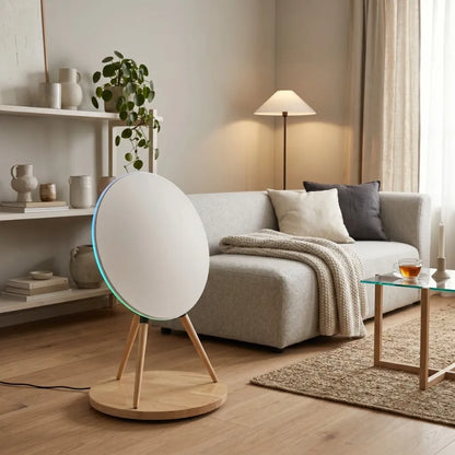 Thornton Lounge aktiv højttaler i flot design med, fjernbetjening  monterbar bund og valgfrit RGB lys