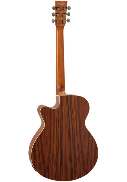 Tanglewood TRU4CEAS Super Folk Cutaway Akustisk basguitar med Tanglewood Premium Plus EQ System, All Figured Santos, Solid Top