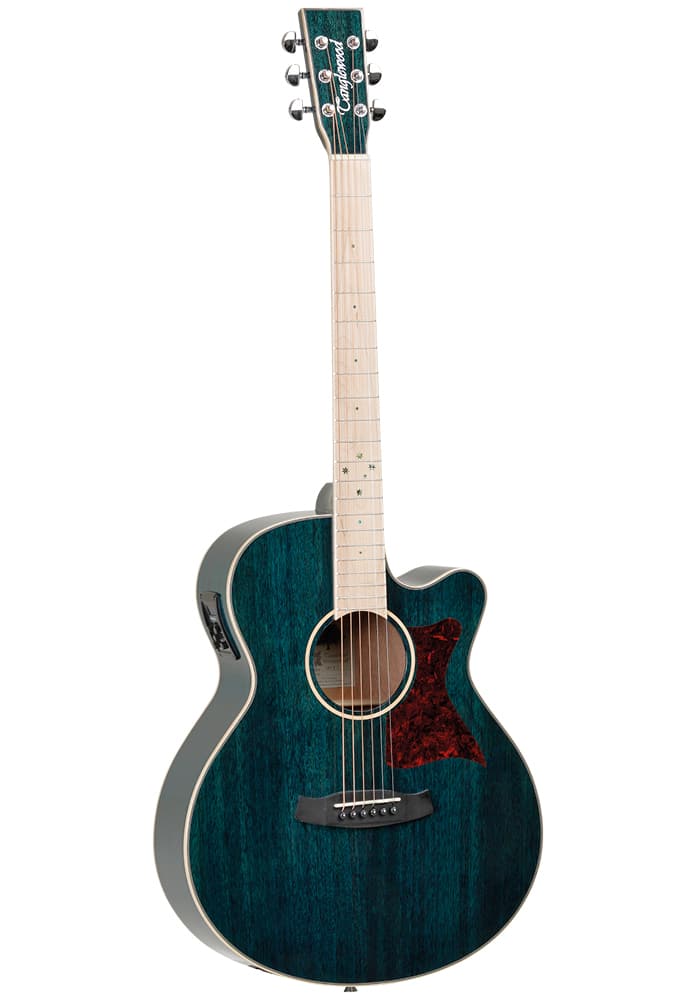 Tanglewood TW4BLA Super Folk with Tanglewood Premium Plus EQ System, All Mahogany - Aqua Blonde Gloss western guitar