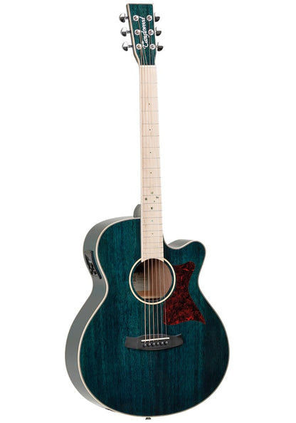 Tanglewood TW4BLA Super Folk with Tanglewood Premium Plus EQ System, All Mahogany - Aqua Blonde Gloss western guitar