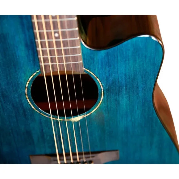 Tyma D-3CE RS Western Guitar inkl. taske & rem (vælg farve)