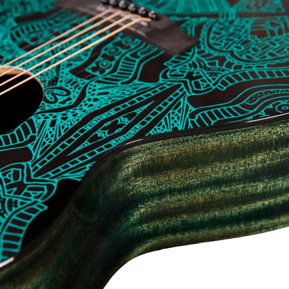 Tyma V-3E MAZE western guitar western guitar Inkl. kraftig transporttaske og rem