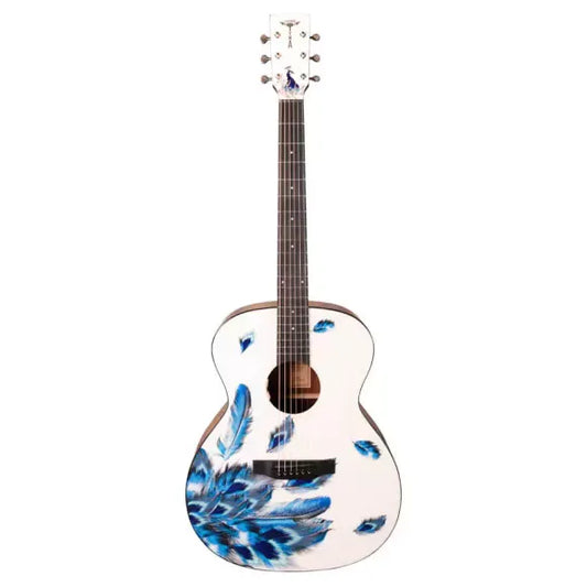 TYMA V-3E Plume western guitar Including heavy duty carrying case and strap.